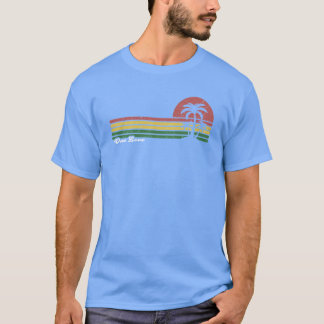 One Love Beach gestreifter Palmrees-Junge lustig T-Shirt