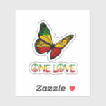 One Love Butterfly Rasta Reggae Peace Aufkleber<br><div class="desc">One Love Butterfly Rasta Reggae Peace</div>