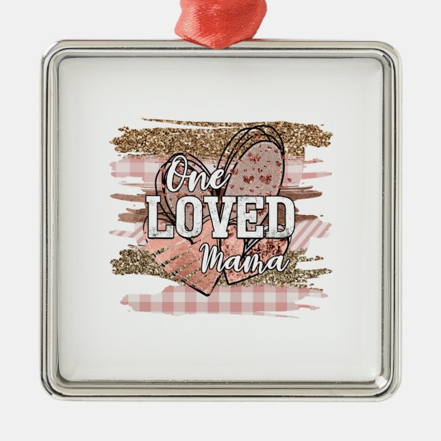 One Love Mama Ornament Aus Metall (Vorne)