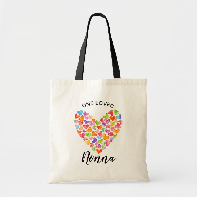 One Love Nonna Heart Tote Bag Tragetasche (Vorne)