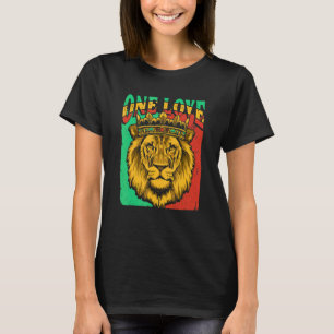 One Love Rasta Löwe Jamaicanischer Stolz Reggae Af T-Shirt