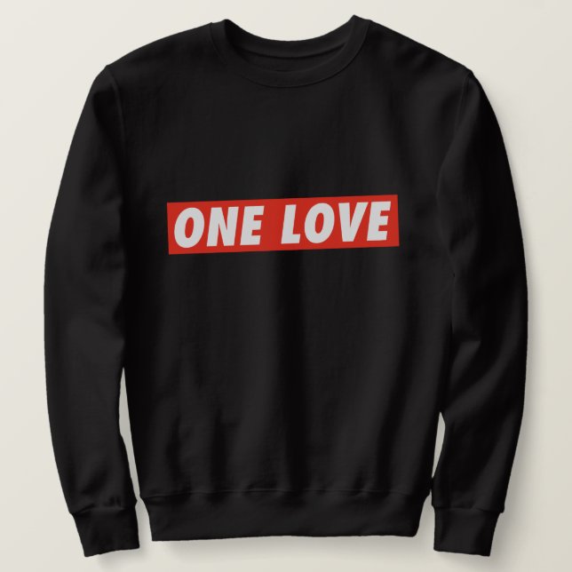 One Love Rastafari Rasta Reggae Sweater Sweatshirt (Design vorne)