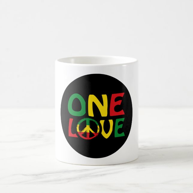 One Love, Reggae design Kaffeetasse (Mittel)