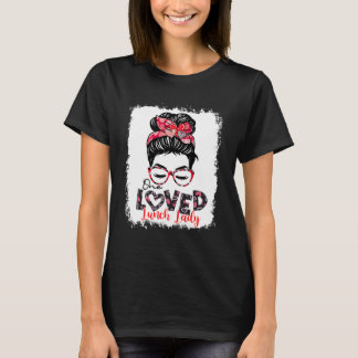 One Loved Lunch Lady Messy Bun T-Shirt