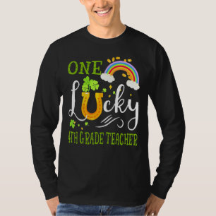 One Lucky 4th Grade Teacher St Patrick S Day Raine T-Shirt