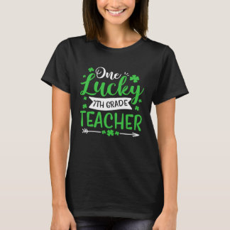 One Lucky 7th Grade Teacher St Patricks Day Shamro T-Shirt