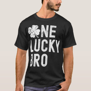 One Lucky Bro Funny Matching Family St Patricks Da T-Shirt