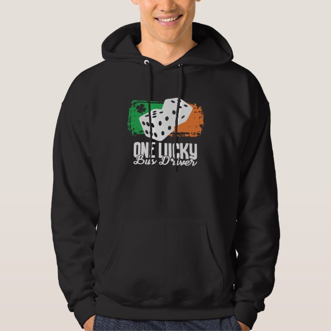 One Lucky Bus Driver Dice Game  Family Group Match Hoodie (Vorderseite)
