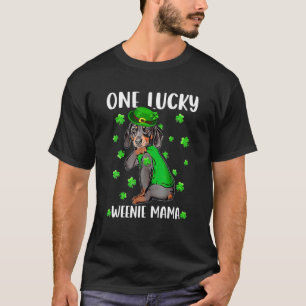 One Lucky Dackel Mama T St Patrick Day Dog Mama T-Shirt