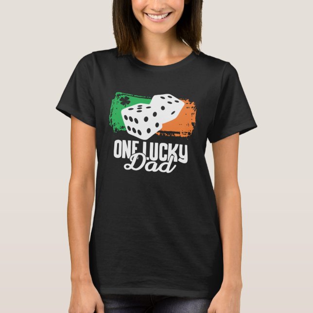 One Lucky Dad Dice Game  Family Group Matching T-Shirt (Vorderseite)