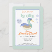 One Lucky Duck & Bubbles Erster Geburtstag Pastete