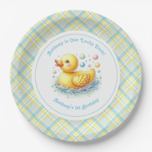 One Lucky Duck First Birthday Party Pappteller