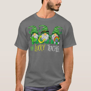 One Lucky Gnomes Teacher St Patricks Day Gnomes Te T-Shirt