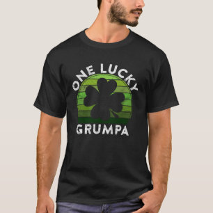 One Lucky Grumpa Kleeblatt Sunset Irish St Patrick T-Shirt
