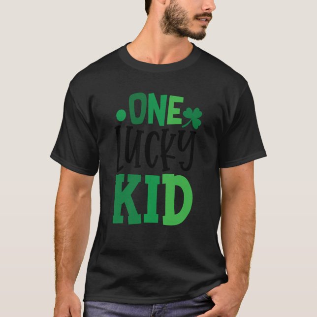 One Lucky Kid C Shamrock Irish Ireland T-Shirt (Vorderseite)