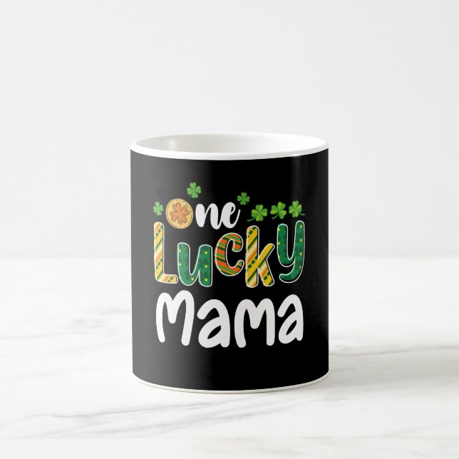 One Lucky Mama Matching Family St Patrick's Day Kaffeetasse (Mittel)