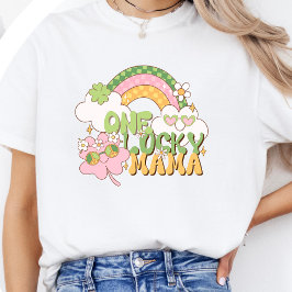 One Lucky Mama Retro St. Patrick’s Day T-Shirt