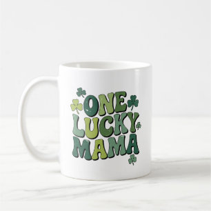 One Lucky Mama Retro St. Patrick's Day Kaffeetasse