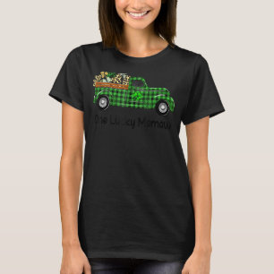 One Lucky Memaw Truck Green Kariert Kleeblatts St T-Shirt