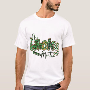 One Lucky Mentor Happy St Patricks Day Kleeblatt M T-Shirt