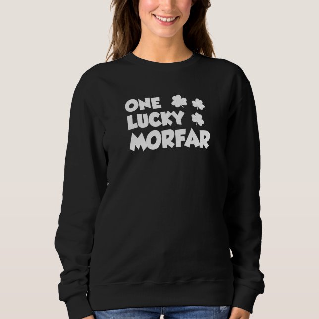 One Lucky Morfar Swedish Grandmpa Shamrock St Patr Sweatshirt (Vorderseite)