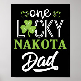 One Lucky Nakota Horse Vater Irische Pferderennfah Poster