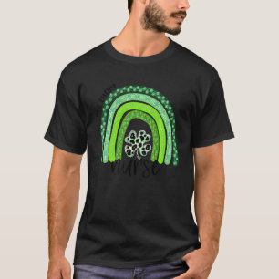 One Lucky Nurse Boho Rainbow Leopard Irish St. Pat T-Shirt