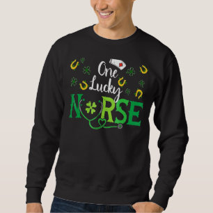 One Lucky Nurse Saint Paddys Rn St Patricks Day Nu Sweatshirt
