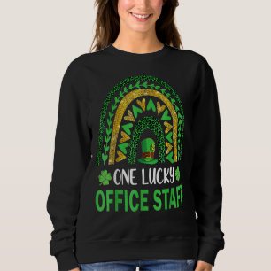 One Lucky Office Staff St Patricks Day Kleeblatt R Sweatshirt