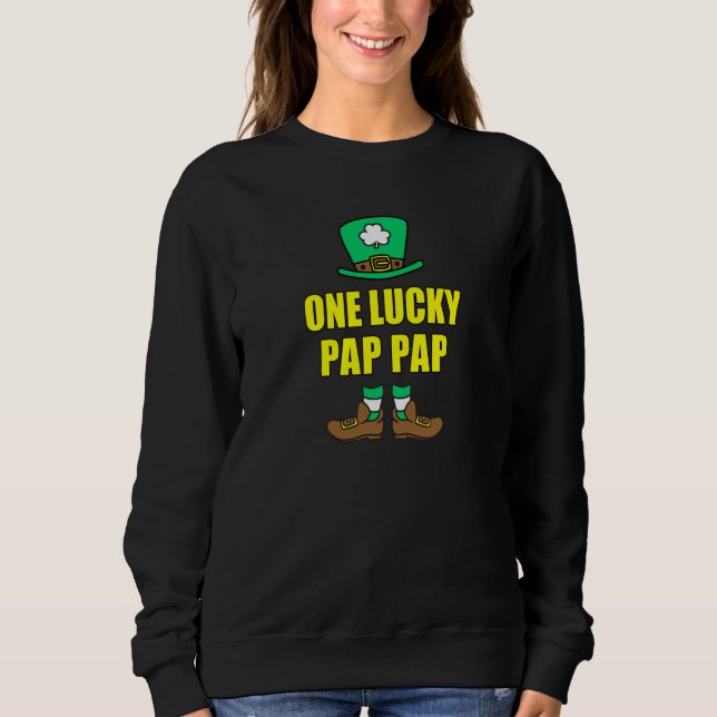 One Lucky Pap Pap Grandpa Leprechaun St Patricks D Sweatshirt (Vorderseite)