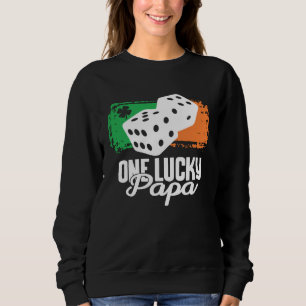 One Lucky Papa Würfelspiel Familienspiel Gruppen- Sweatshirt