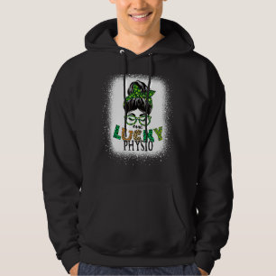 One Lucky Physio gebleicht Messy Bun St Patricks D Hoodie