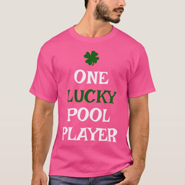 One Lucky Pool Player St Patrick's Day Irish Billi T-Shirt (Vorderseite)
