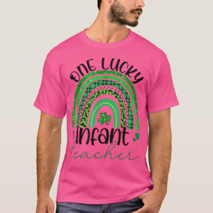 One Lucky Säugling Teacher St Patrick's Day Leopar T-Shirt