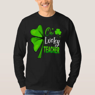 One Lucky Teacher Clover Irish Kleeblatt St Patric T-Shirt