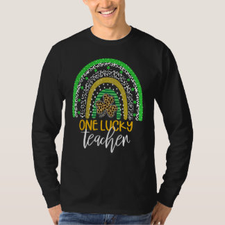 One Lucky Teacher Rainbow School St Patricku2019s T-Shirt