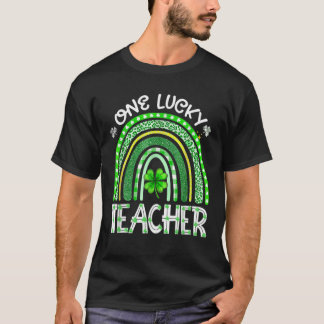 One Lucky Teacher Rainbow St Patrick's Day T-Shirt
