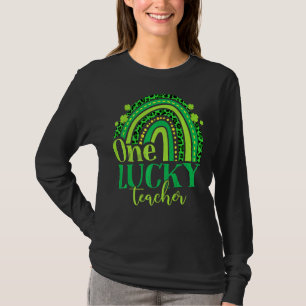 One Lucky Teacher Rainbow St Patricku2019s Day T-Shirt