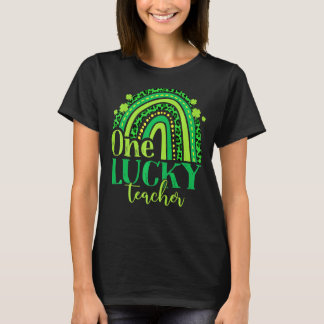 One Lucky Teacher Rainbow St Patricku2019s Day T-Shirt