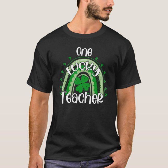 One Lucky Teacher Shirt, St. Patrick's Day Teacher T-Shirt (Vorderseite)