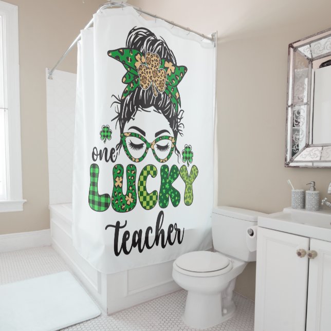 One Lucky Teacher - St. Patrick's Day Duschvorhang (Beispiel)