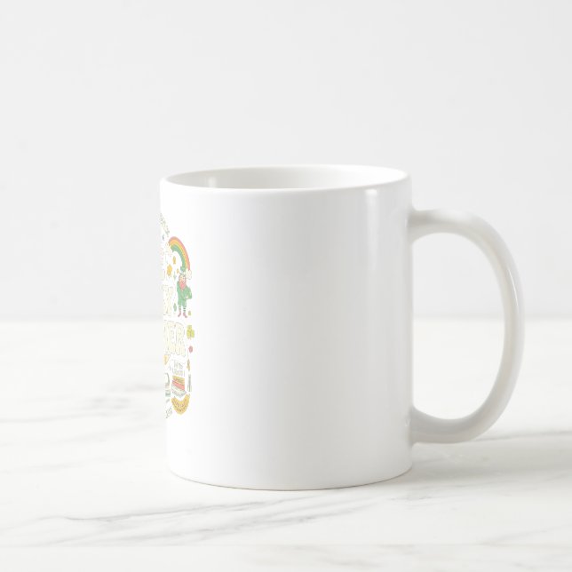 One Lucky Teacher St. Patrick's Day Irish Teacher Kaffeetasse (Rechts)