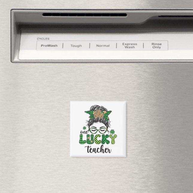 One Lucky Teacher - St. Patrick's Day Magnet (In Situ (Geschirrspüler))