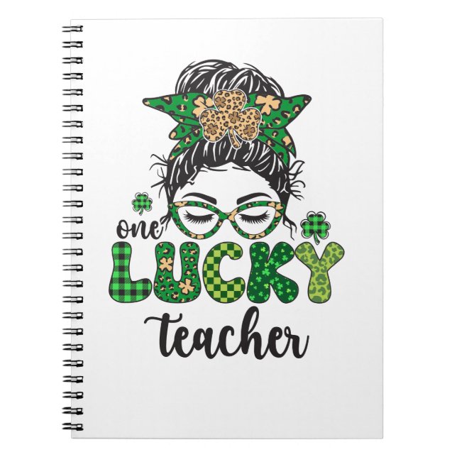 One Lucky Teacher - St. Patrick's Day Notizblock (Vorderseite)