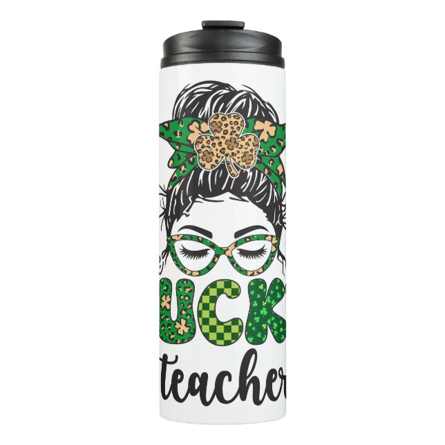 One Lucky Teacher - St. Patrick's Day Thermosbecher (Vorderseite)