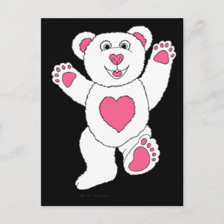 One Lucky Teddy (pink) Postkarte