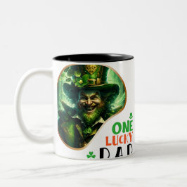 One Lucky Vater - Irish Step Dancing Zweifarbige Tasse