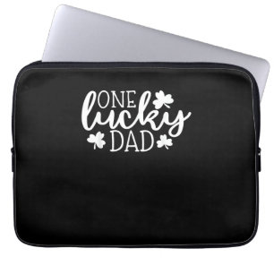 One Lucky Vater Shirt St Patricks Day Shirt Men Da Laptopschutzhülle