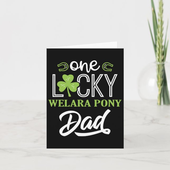 One Lucky Welara Pony Horse Vater Irish Horseback  Karte (Vorderseite)