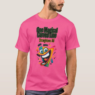 "One Magic Curved Line, Straightens Al Lächeln T-Shirt